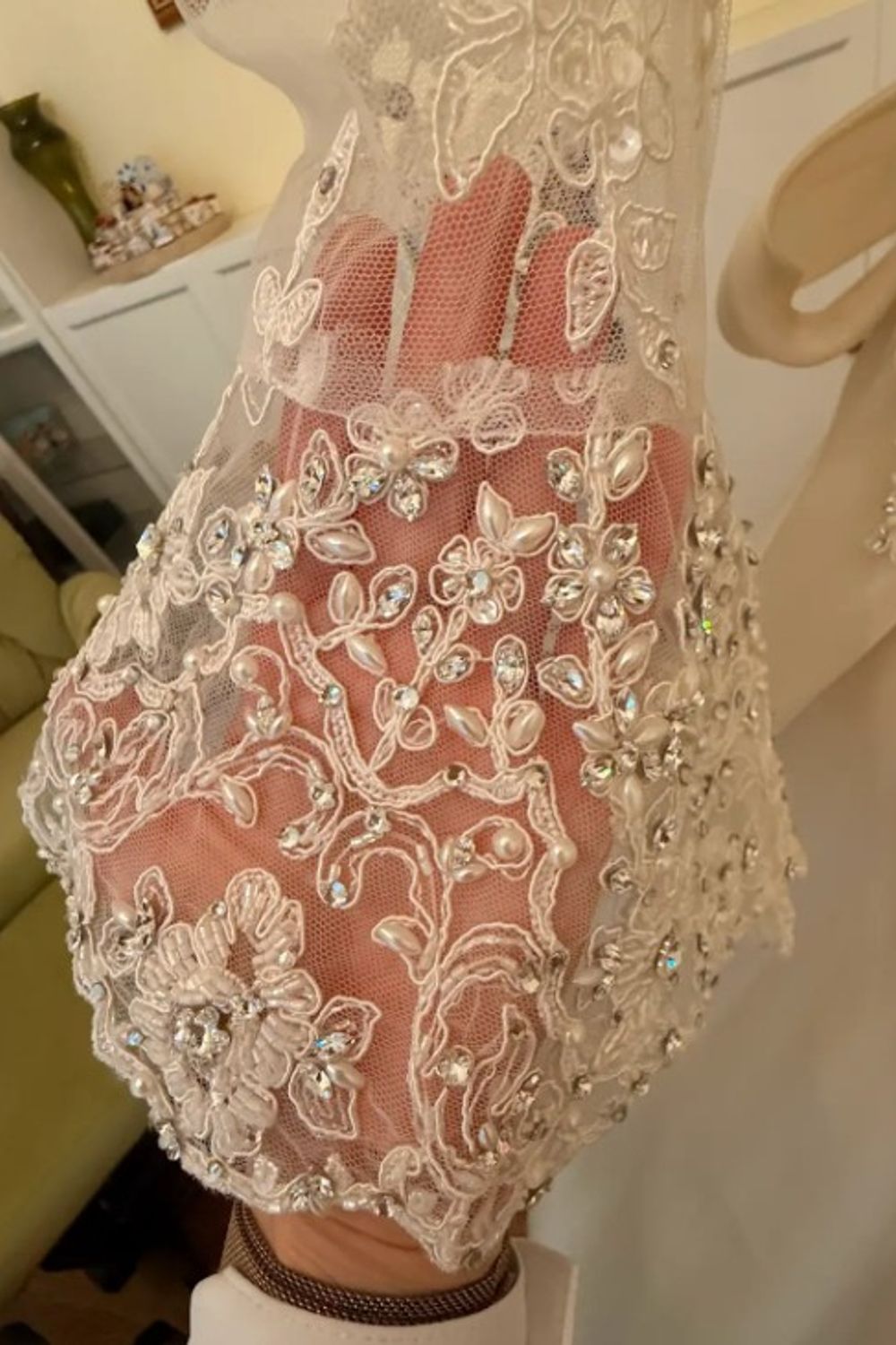 Pnina Tornai Custom Ballgown with Veil 9