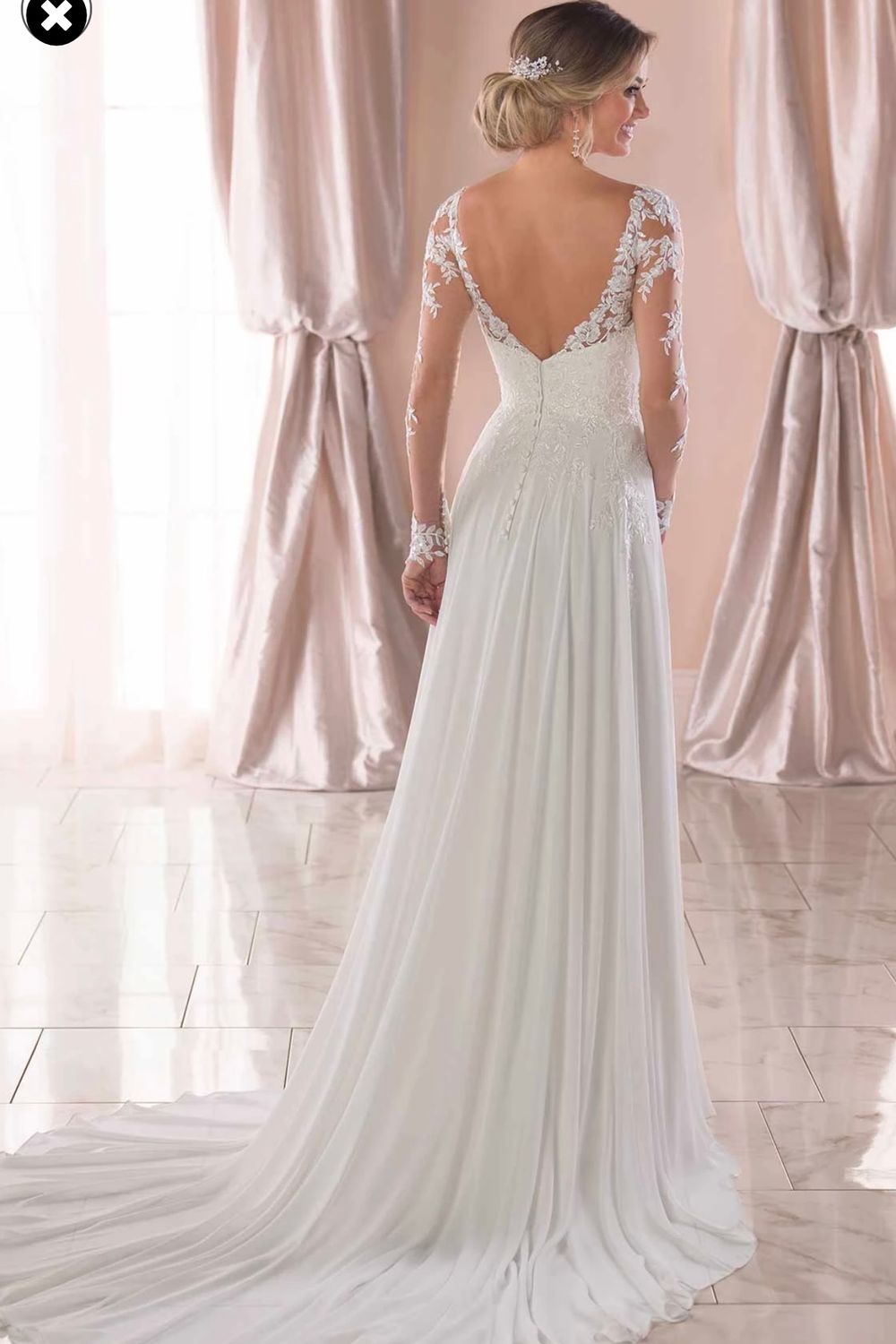 Stella York-CASUAL LONG-SLEEVED WEDDING DRESS (Style #6843)-0