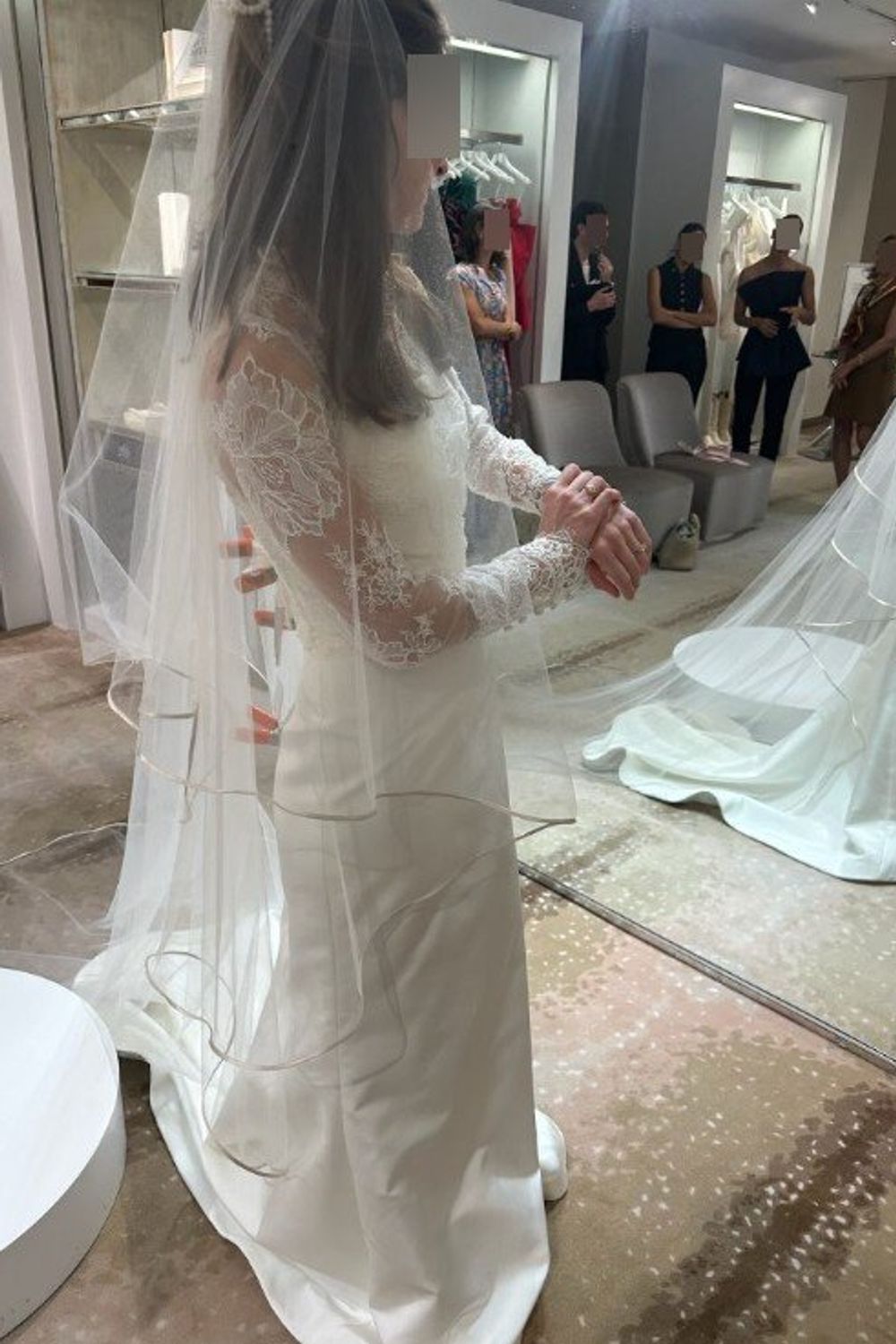 Sareh Nouri Blue Moon Dress with Veil and Jacket 9