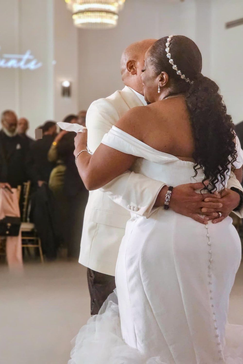 Martina Liana Silk Trumpet Wedding Dress with Tiered Tulle Skirt 3