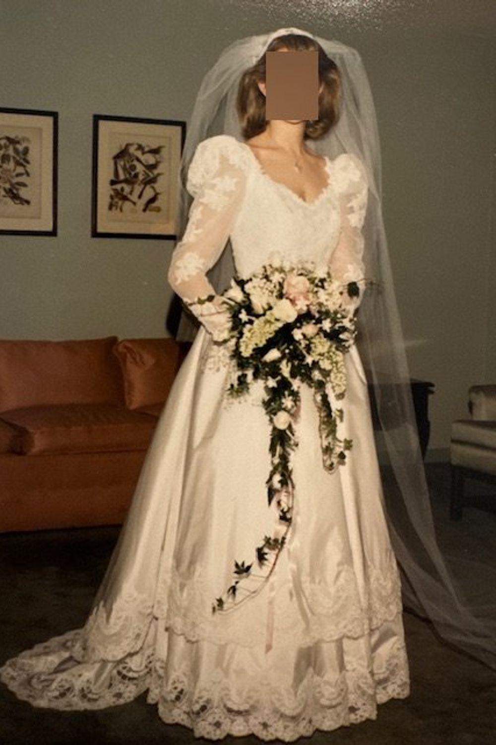 Ursula D Vintage Custom Dress with Veil 7