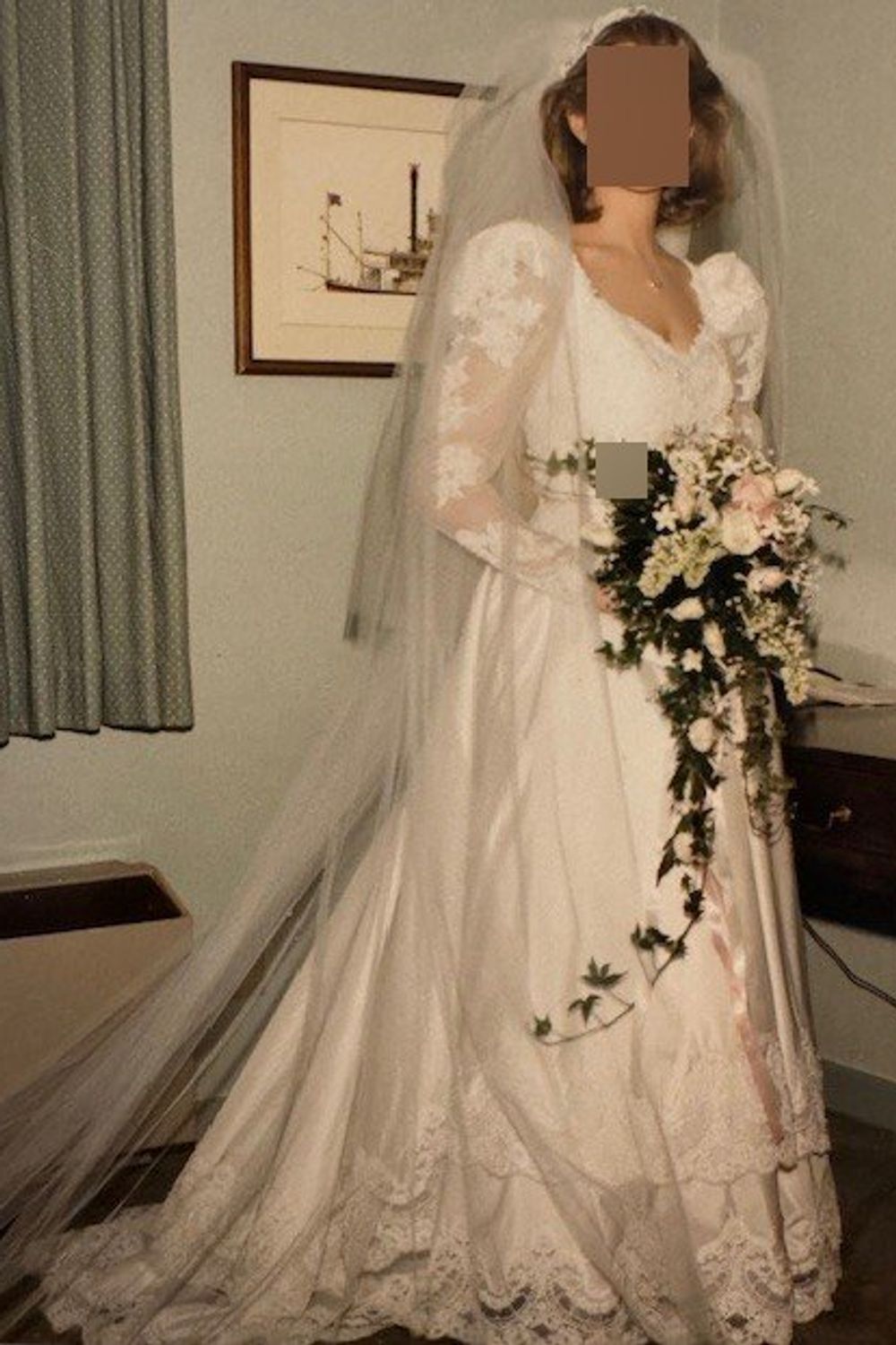 Ursula D Vintage Custom Dress with Veil 11