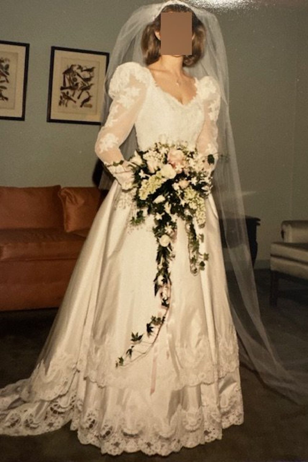 Ursula D Vintage Custom Dress with Veil 9