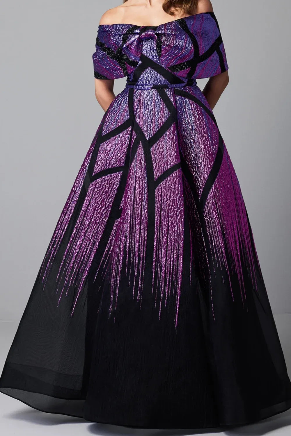 Macktak  Evening Dress – pink, Black Purple 6