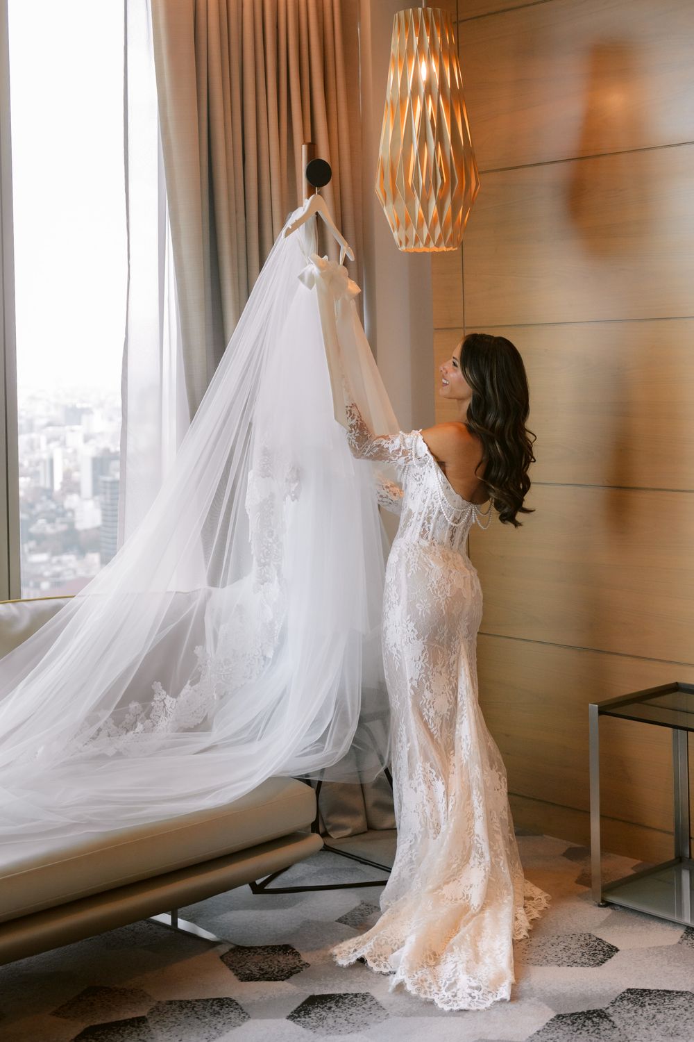Berta PRIVÉE 25-P109 with Overskirt and Veil 4