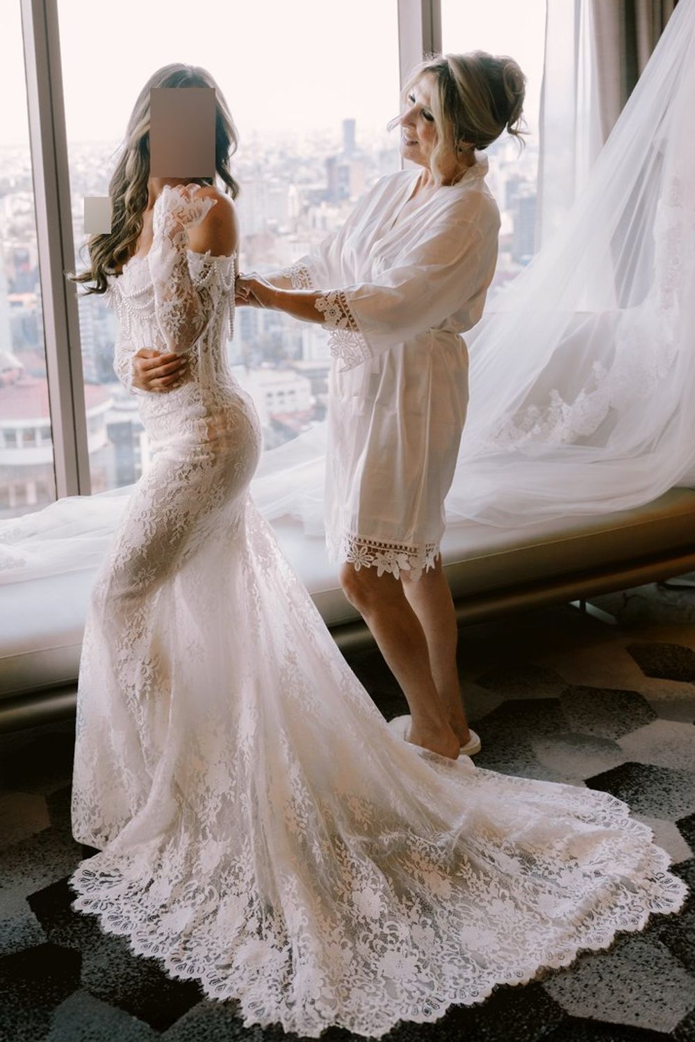 Berta PRIVÉE 25-P109 with Overskirt and Veil 3