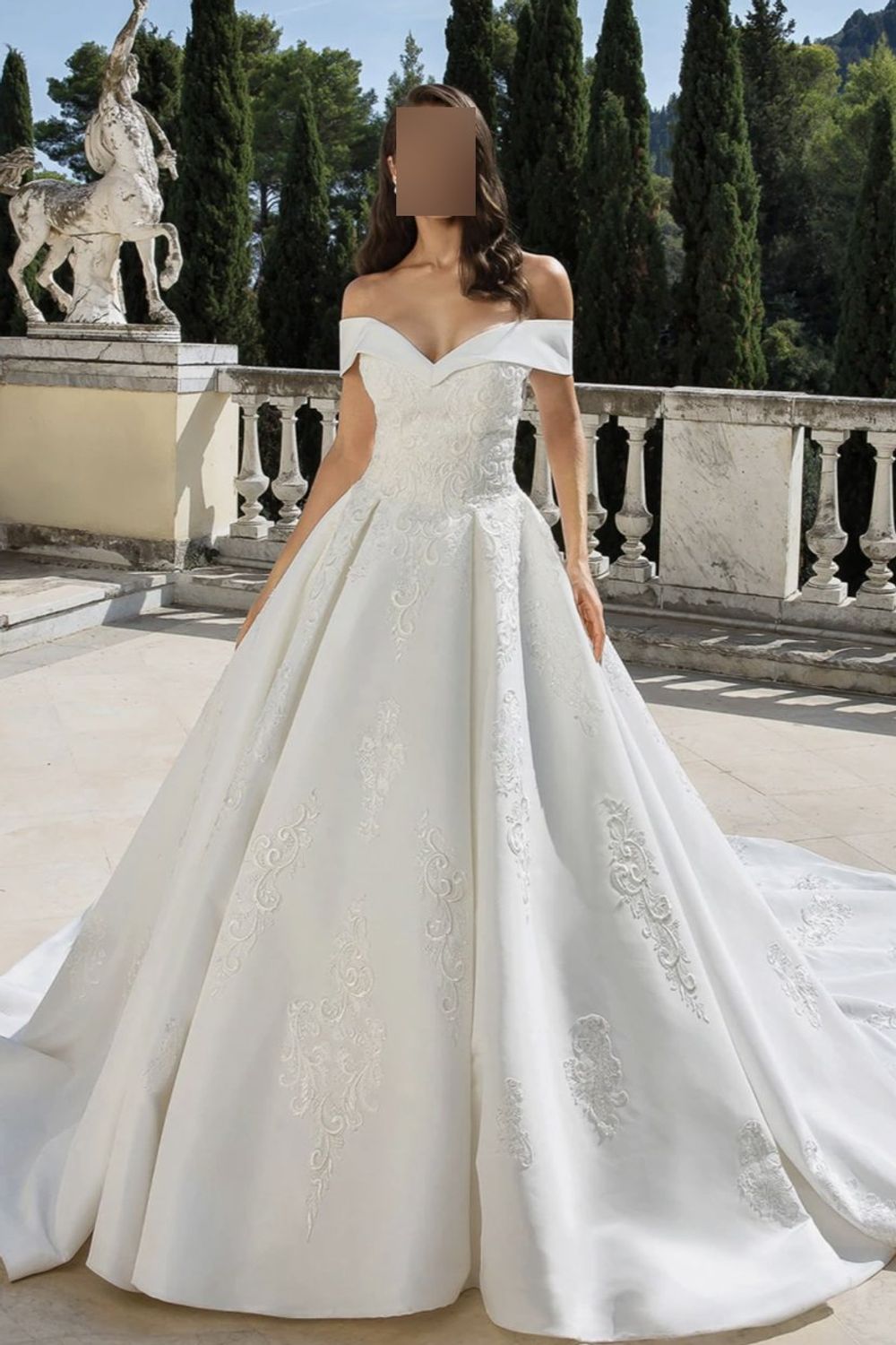 Justin Alexander Off-Shoulder Mikado Ballgown  4