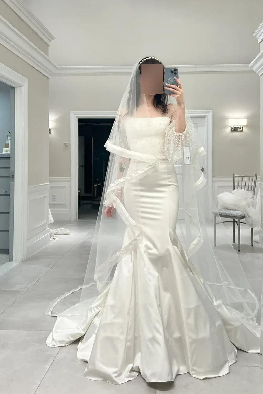 Love by Pnina Tornai 14911 with Overlay Top, Veil, and Headpiece 2