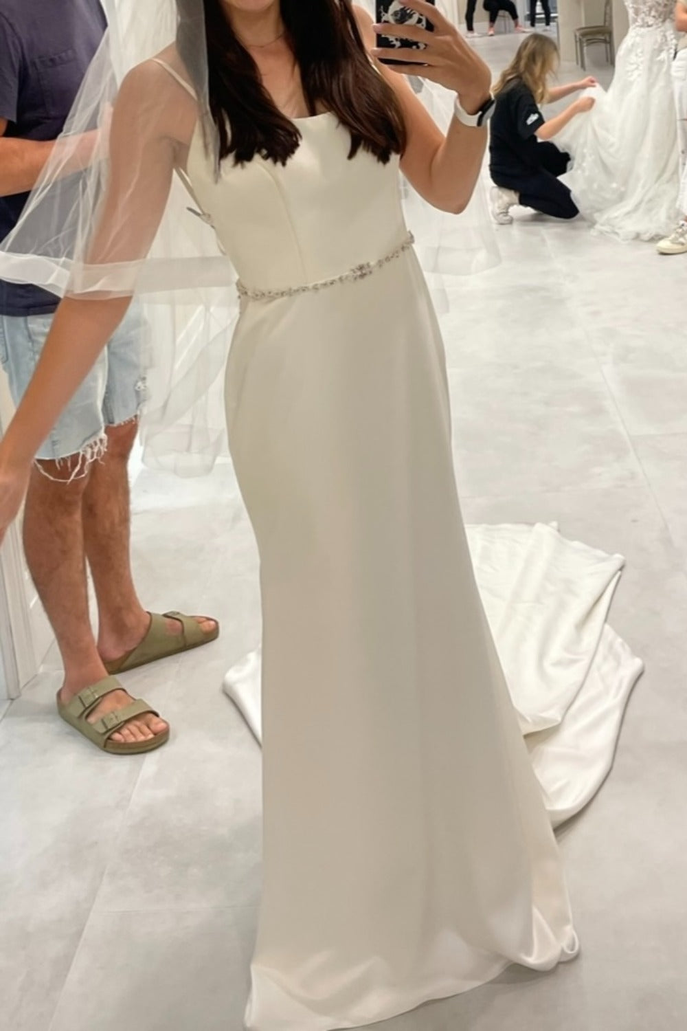 Paloma Blanca-Satin Wedding Dress Style #4914 -4