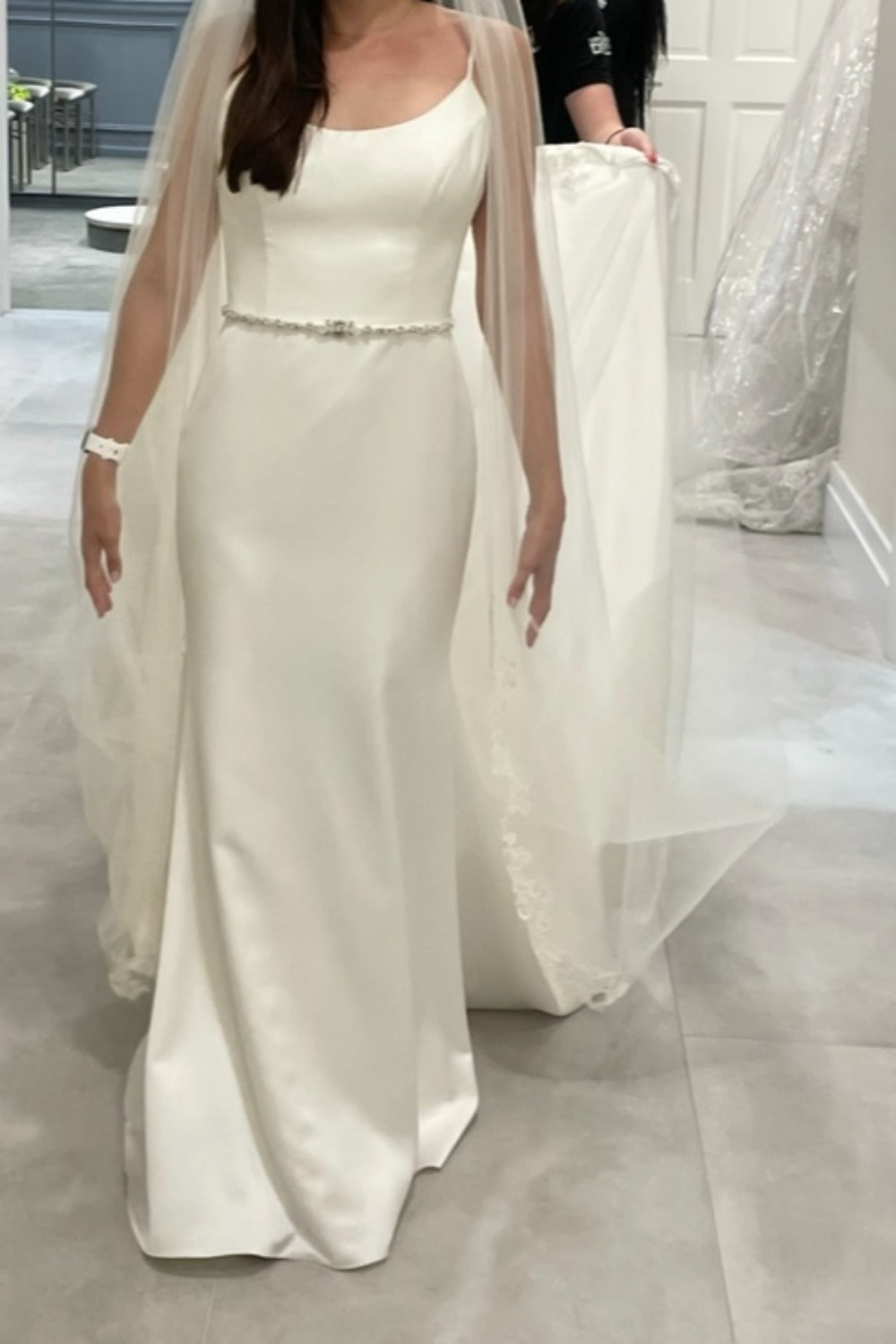 Paloma Blanca-Satin Wedding Dress Style #4914 -1