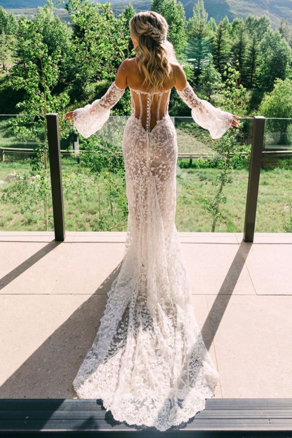 Galia Lahav-Cali with two sets of custom sleeves -0