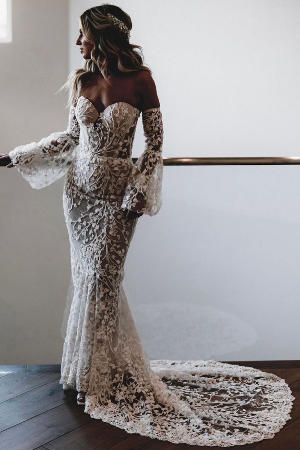 Galia Lahav-Cali with two sets of custom sleeves -2