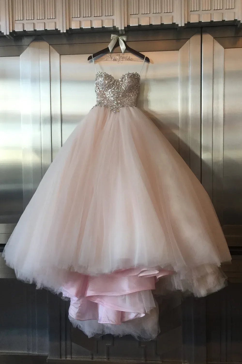 Pnina Tornai Custom Blush Tulle Ballgown  2