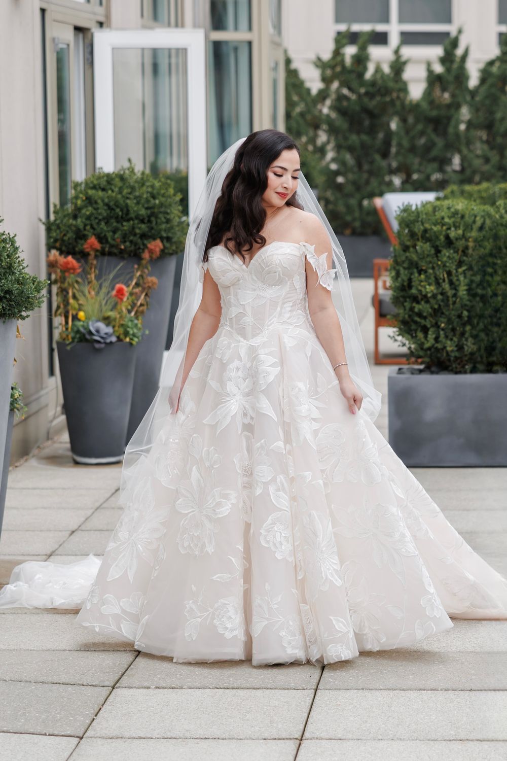 Galia Lahav Evelyn with Sleeves 2