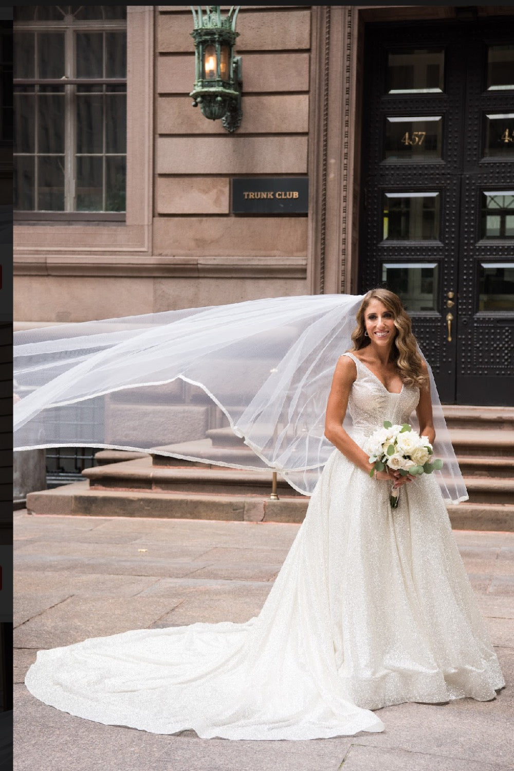 Pnina Tornai-V-neck sheath dress with custom ballgown skirt -3