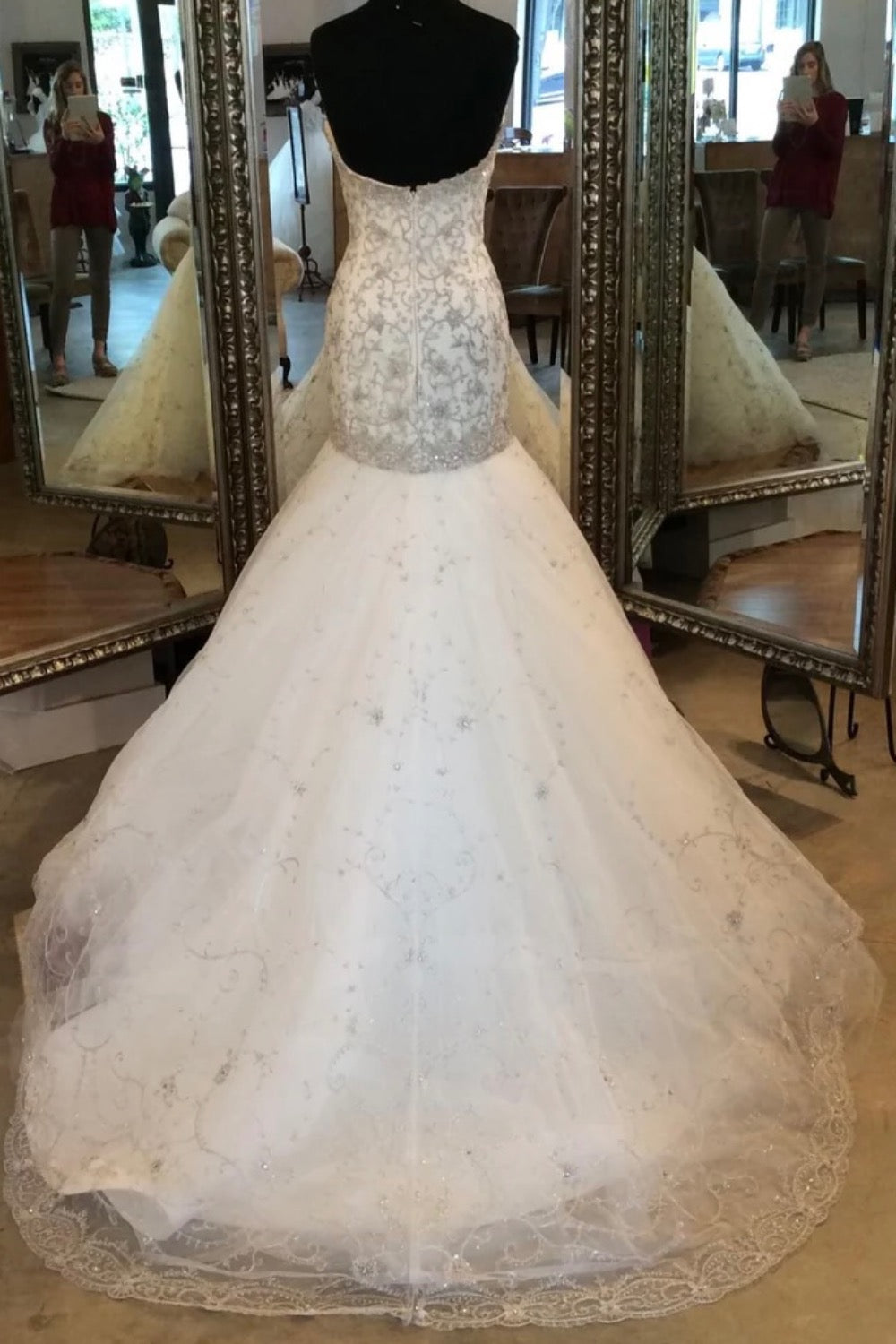 Lazaro-Vintage Couture Mermaid Gown-3