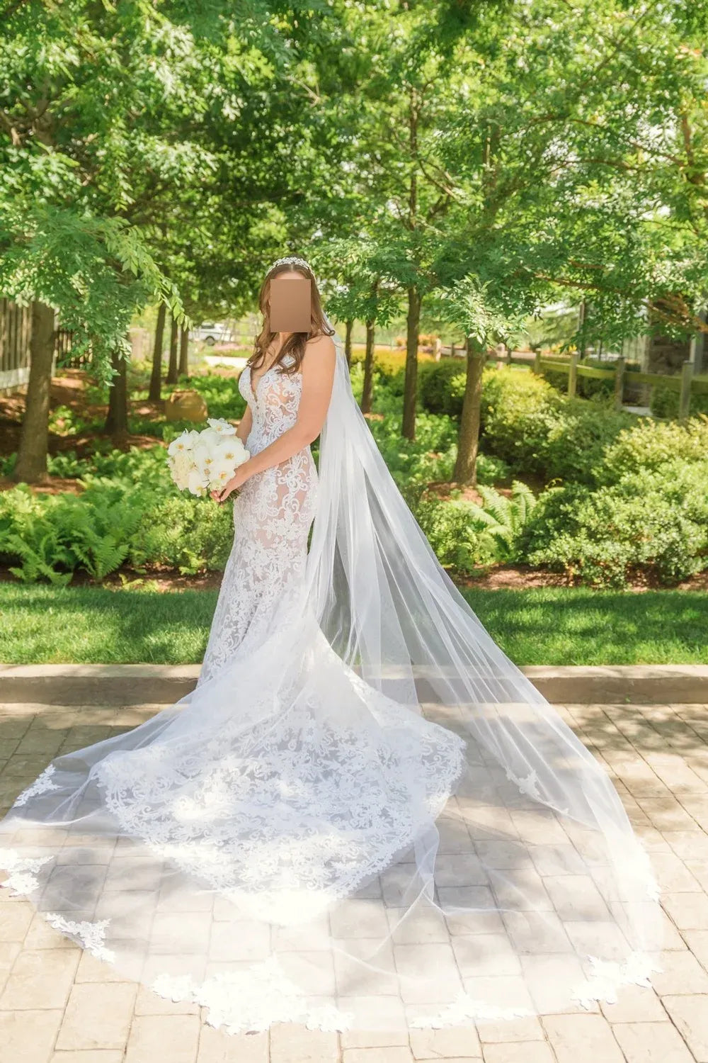 Pnina Tornai Stardust Style 4925 with Pnina Headpiece and Veil 6