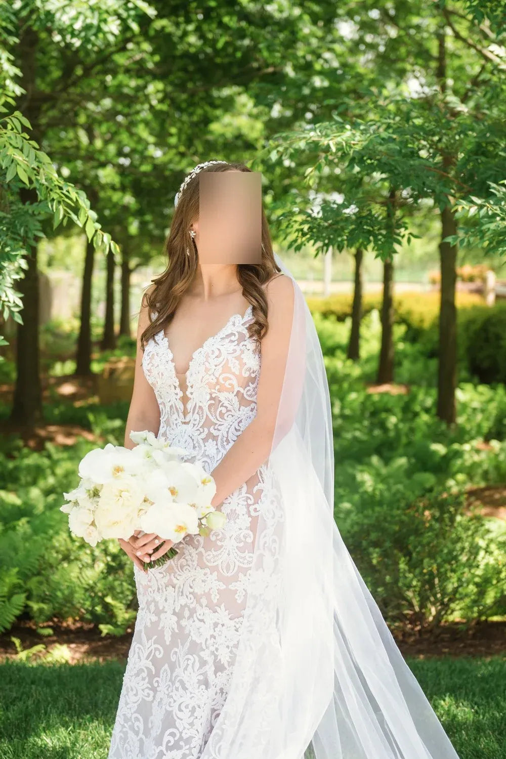 Pnina Tornai Stardust Style 4925 with Pnina Headpiece and Veil 0