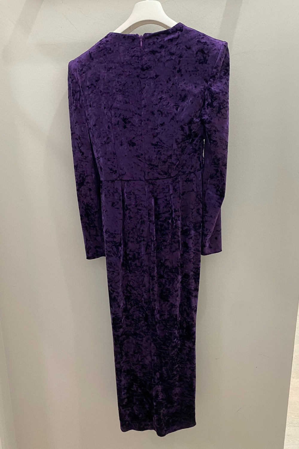 Zuhair Murad-Amaranth Purple Velvet Midi Dress-3