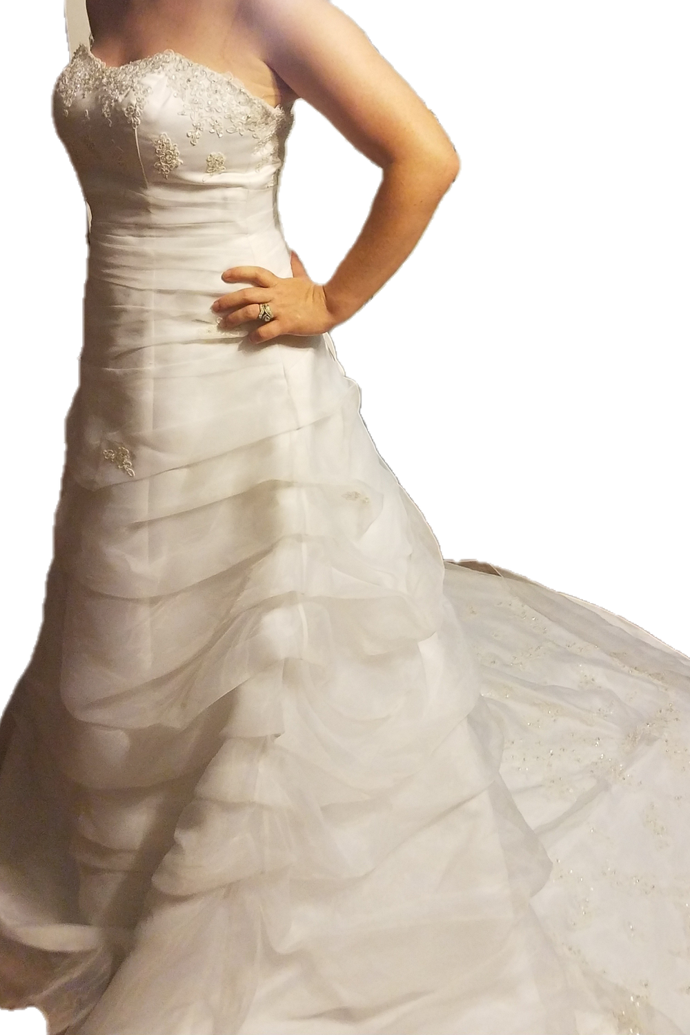 David's Bridal-L9479 White -0