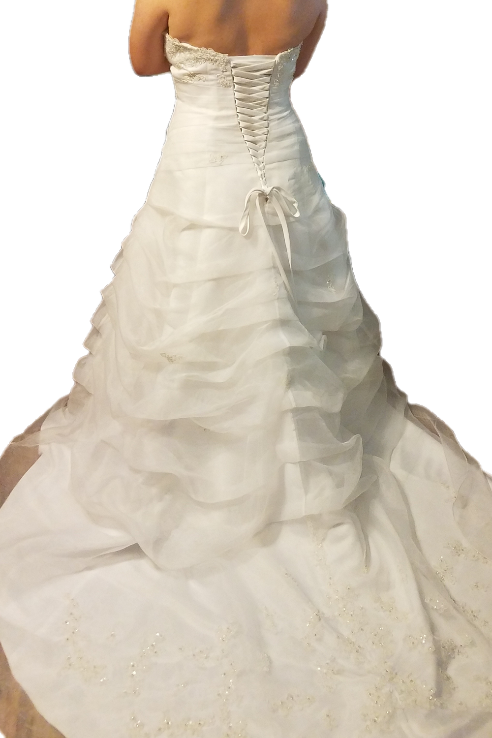 David's Bridal-L9479 White -1