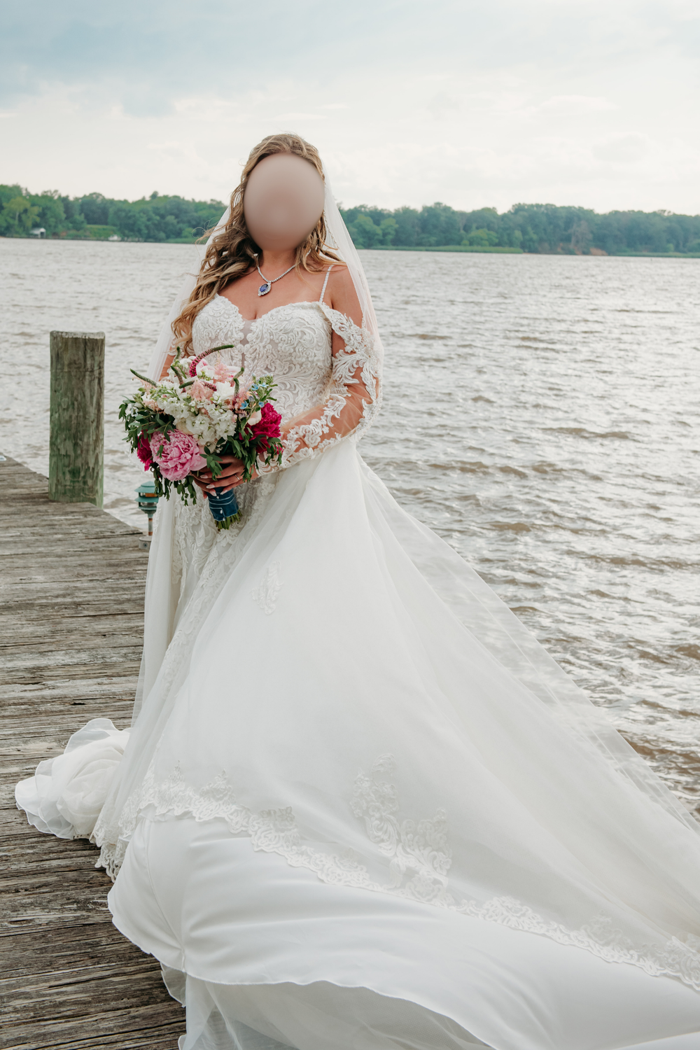 Maggie Sottero Fiona with detachable Overskirt and Sleeves 1