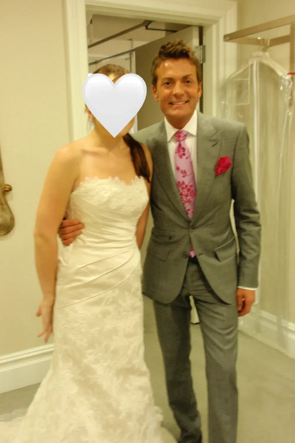 Anne Barge HGT Fit and Flare Ivory Lace with Veil 7