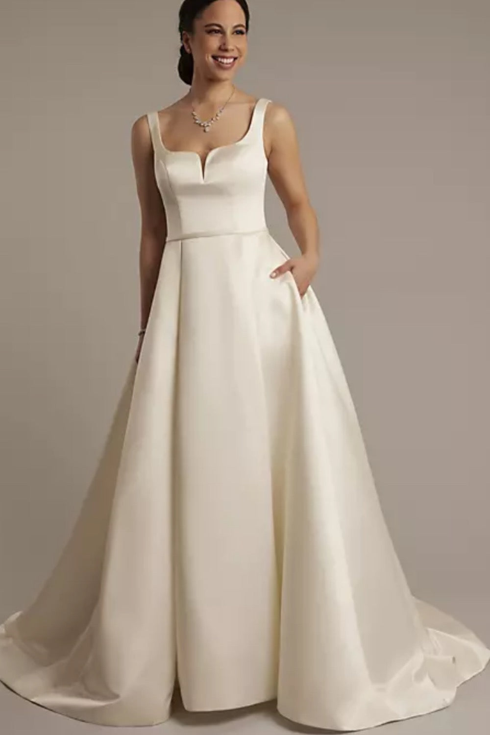 DB Studio-satin tank ball gown wedding dress STYLE# WG4114-0