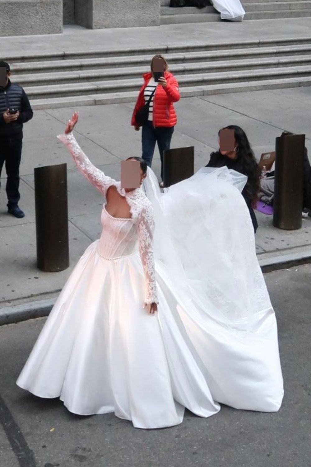 Love by Pnina Tornai 5057 with Veil, Bolero and Bow 7