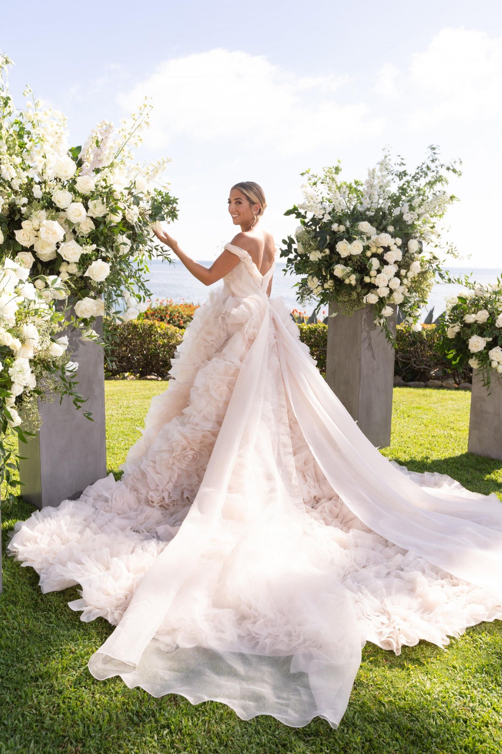 Monique Lhuillier Secret Garden with Veil 1