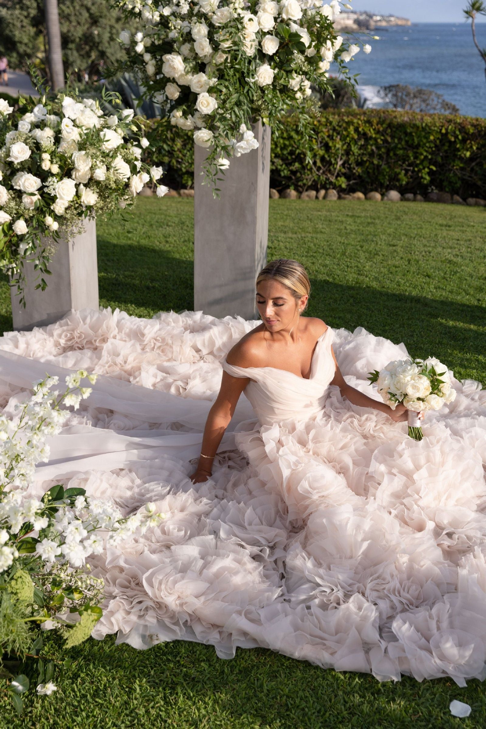 Monique Lhuillier Secret Garden with Veil 6