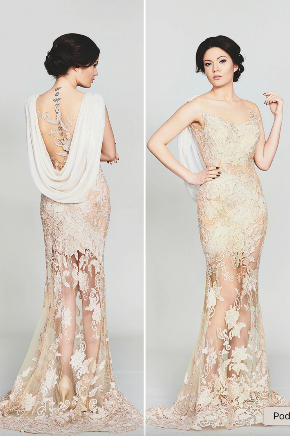 Tonena Gold Trumpet Gown 0