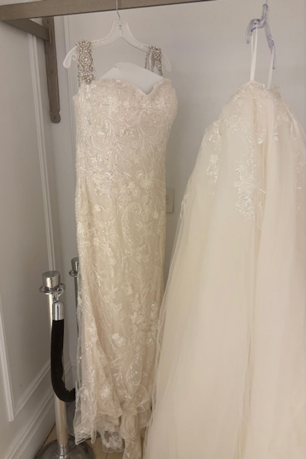 Danielle Caprese 113292XS with Veil & Overskirt 10