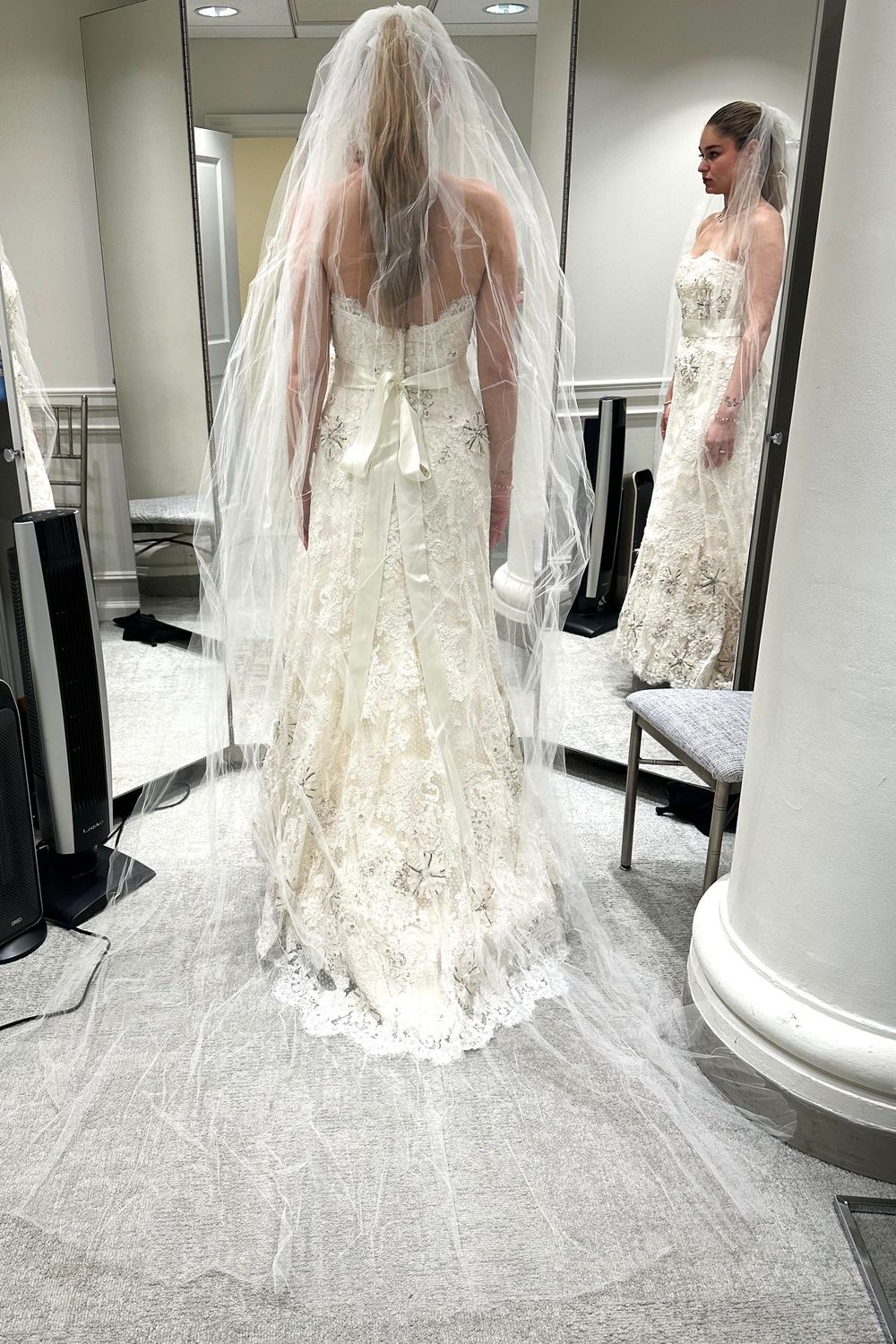 Monique Lhuillier Valeria with Veil 3