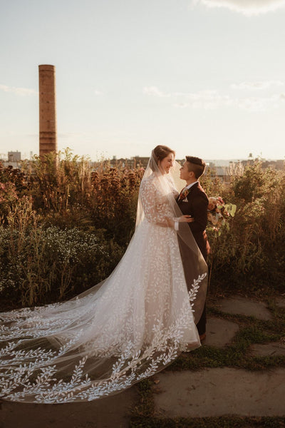 used Pnina Tornai A-Line Long Sleeve Wedding Dress