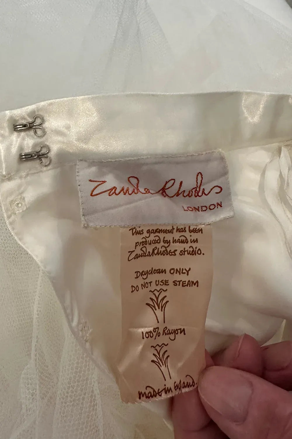 Zandra Rhodes Custom with Veil, Sash and Train 6