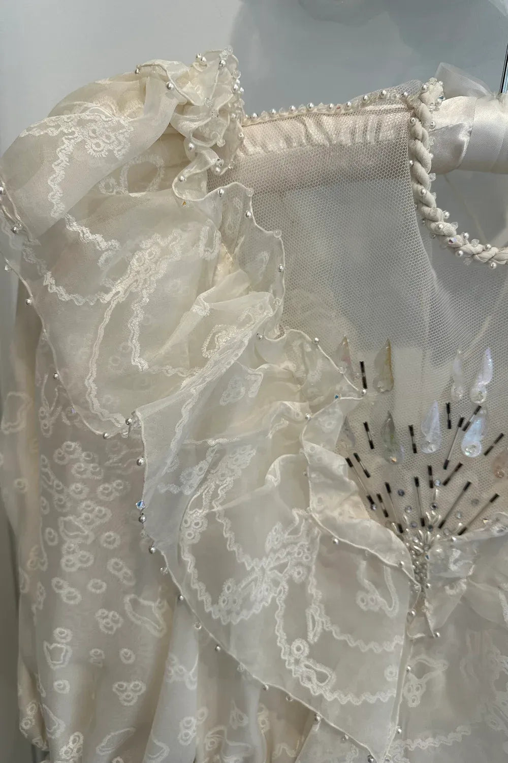 Zandra Rhodes Custom with Veil, Sash and Train 9
