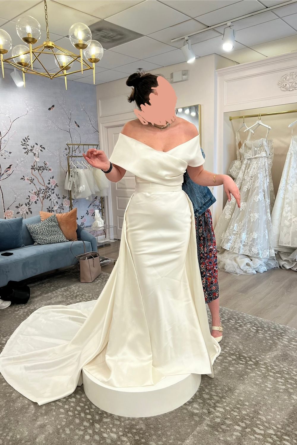 EVA LENDEL ウェディングドレス 9号JESS オフショルダー 2way Never Worn Eva Lendel Jess Wedding Dress