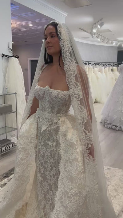 Anais with Overskirt and Veil