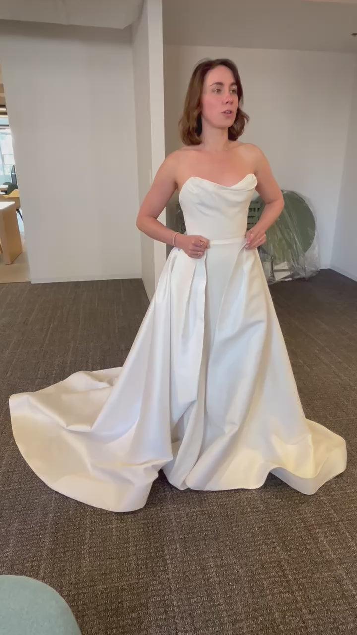 Custom Gown with Overskirt