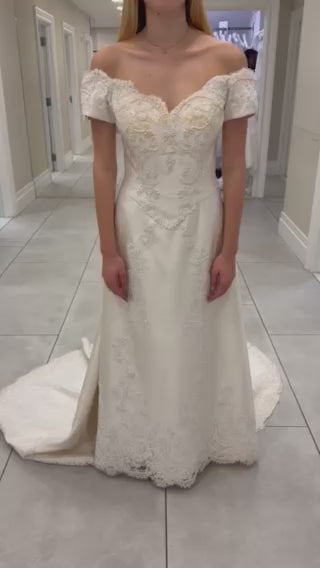 A-line Gown with Veil and Headpiece