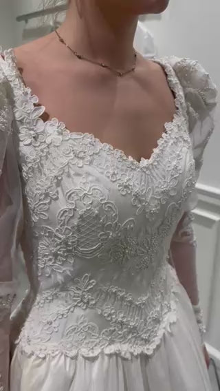 Vintage Custom Dress with Veil
